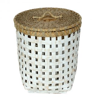 white wicker basket with cap