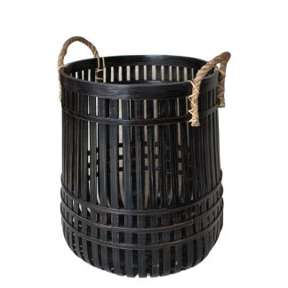 black bamboo basket