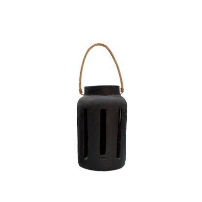 black ceramic lantern