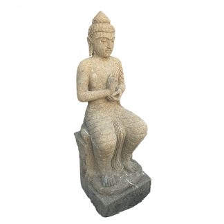 sitting buddha greenstone statue